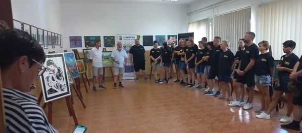 Szatmári Alkotótáborok festmény kiállítás megnyitója a 19.PanyolaFeszt rendezvényen